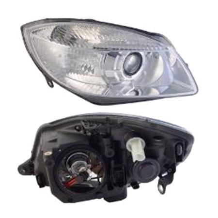 Right Headlamp (Halogen, Projector Headlamp, Takes H7 Bulb, Supplied With Motor) for Skoda Fabia Estate 2007 2010