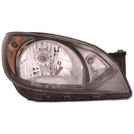Right Headlamp (Halogen, Takes H4 Bulb, Supplied Without Motor) for Skoda CITIGO 2012 on