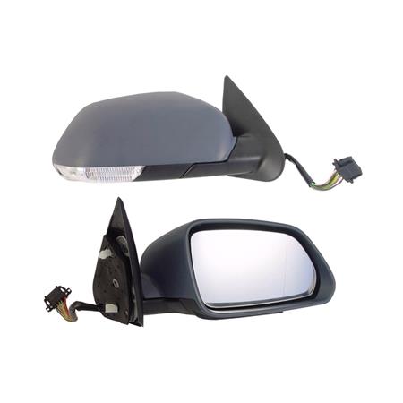 Right Wing Mirror (electric, heated, indicator lamp, primed cover) for Skoda OCTAVIA Combi, 2004 2009