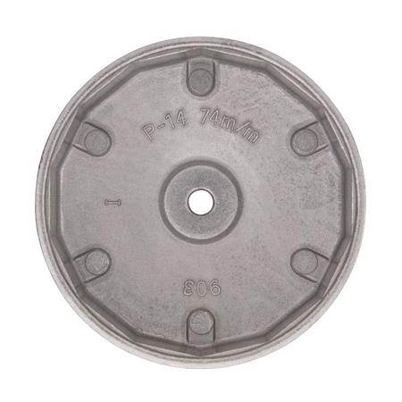 Draper Expert 29186 Oil Filter Socket, 1/2" Sq. Dr. 74mm 14 Flats for Audi, BMW, GM and VW