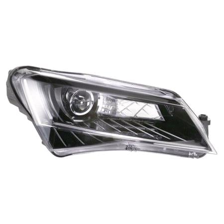 Right Headlamp (Bi Xenon, Takes D3S Bulb, With LED DRL, Supplied With Motor, Original Equipment) for Skoda SUPERB Estate 2015 2019