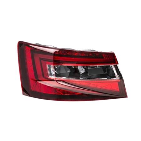 Left Rear Lamp (Outer, On Quarter Panel, Full LED, Original Equipment) for Skoda SUPERB 2015 to 2019