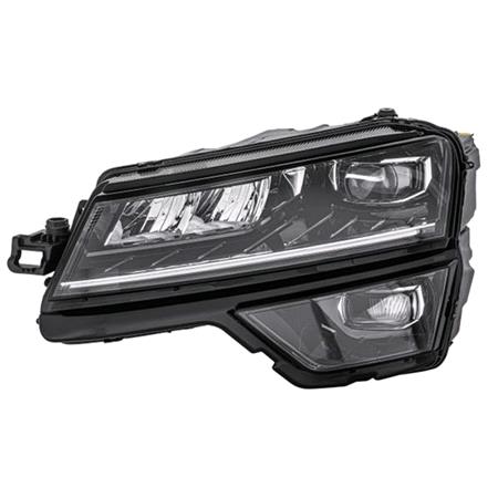 Lefthand Headlamp (Full LED Without Curve Light, Supplied Without Modules) Original Equipment for Skoda Karoq 2017 to 2022