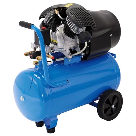 Draper 29355 50L Direct Drive V Twin Air Compressor, 2.2kW/3hp