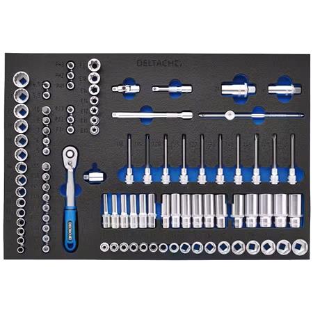Draper 29445 BUNKER Socket Set, 3/8" Sq. Dr. in EVA Foam Inlay