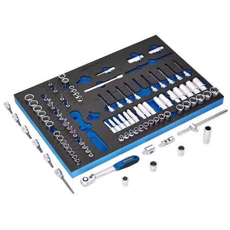 Draper 29445 BUNKER Socket Set, 3/8" Sq. Dr. in EVA Foam Inlay