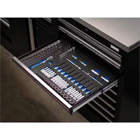 Draper 29445 BUNKER Socket Set, 3/8" Sq. Dr. in EVA Foam Inlay