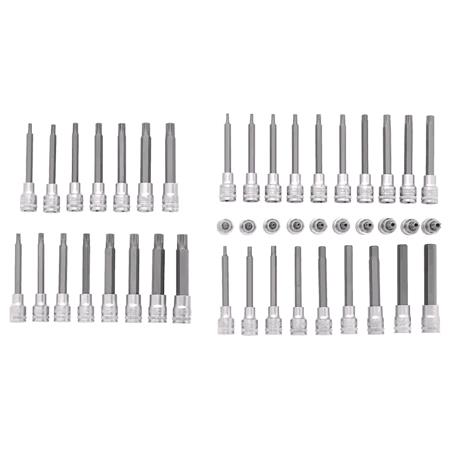 Draper 29447 BUNKER Resi Torx, Hexagon, Multi Tooth/Spline, Ribe Socket Set, 3/8" Sq. Dr. in EVA Foam Inlay