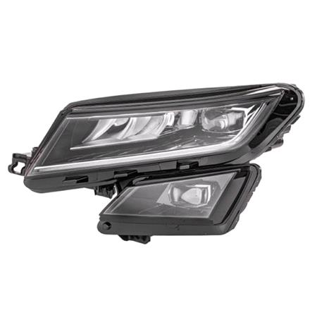 Left Headlamp (Full LED, Supplied Without Modules, Original Equipment) for Skoda KODIAQ 2017 to 2021