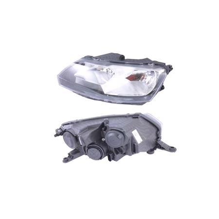 Left Headlamp (Halogen, Takes H7 / H15 Bulbs, Supplied With Bulbs, Original Equipment) for Skoda RAPID 2012 to 2017
