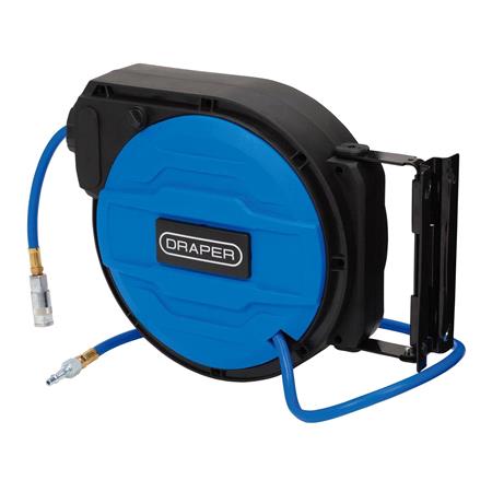 Draper 29662 Retractable Air Hose Reel, 12m, 8mm ID