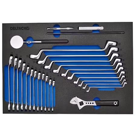 Draper 29712 BUNKER Ring Spanner and Open End Ratchet Set in EVA Foam Inlay (27 Piece)