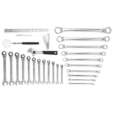 Draper 29712 BUNKER Ring Spanner and Open End Ratchet Set in EVA Foam Inlay (27 Piece)