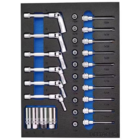 Draper 29713 BUNKER Spark and Glow Plug Set in EVA Foam Inlay, 3/8" (20 Piece)