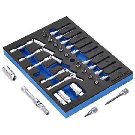 Draper 29713 BUNKER Spark and Glow Plug Set in EVA Foam Inlay, 3/8" (20 Piece)