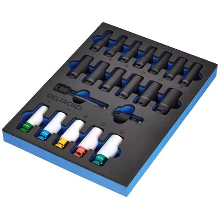 Draper 29717 BUNKER Impact Socket Set in EVA Foam Inlay, 1/2" (20 Piece)