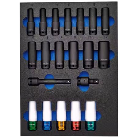Draper 29717 BUNKER Impact Socket Set in EVA Foam Inlay, 1/2" (20 Piece)