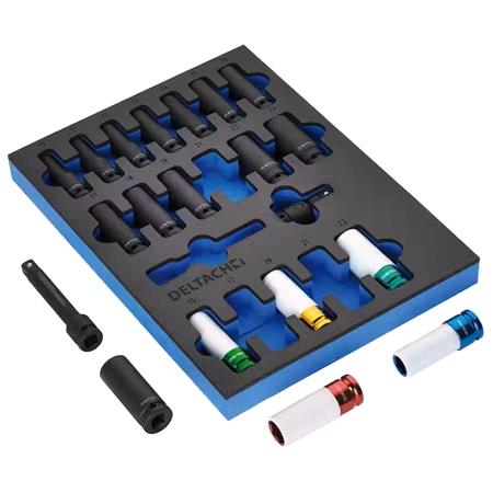 Draper 29717 BUNKER Impact Socket Set in EVA Foam Inlay, 1/2" (20 Piece)