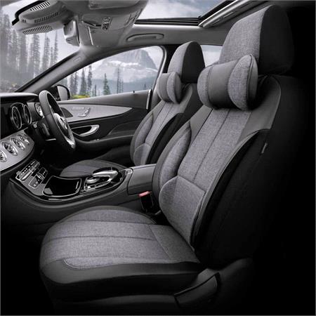 Premium VOYAGER GREY Linen Car Seat Covers With Neck Pillows    For Vauxhall ASTRA Mk III Estate 1991 1998