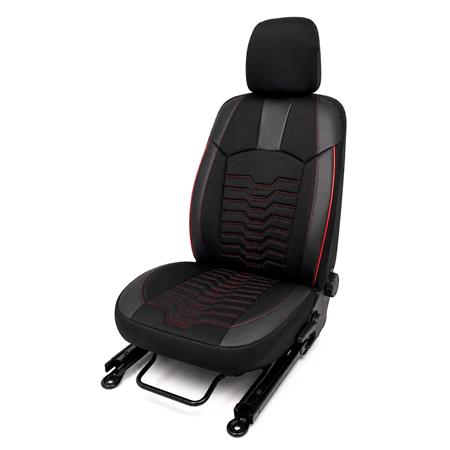 PLATINUM Style Seat Covers (Black/Red) For Citroen C ZERO 2010 Onwards