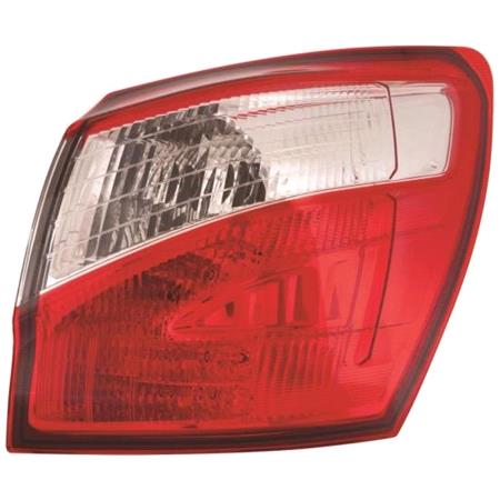 Right Rear Lamp (5 Seater Models, Outer, On Quarter Panel, Supplied Without Bulbholder) for Nissan QASHQAI 2010 2014 (Facelift Models)