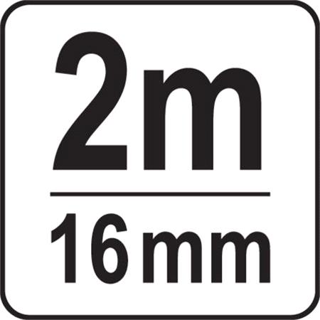MEASURING TAPE YELLOW  SOFT 2Mx16MM