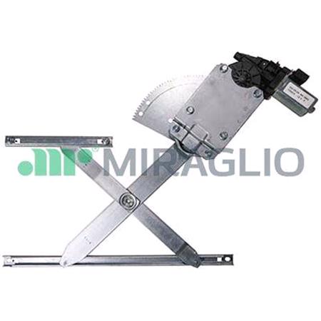 Miraglio Window Regulator, Right Front 2.4 Door Cross Arm Window Regulator Electric with electric motor (307210)