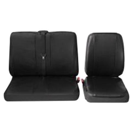Commercial single & double van seat covers Black   Ford TRANSIT Bus 1965 to 1978