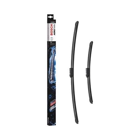 BOSCH A144S Aerotwin Flat Wiper Blade Front Set (650 / 400mm   Top Lock Arm Connection)