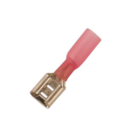 Connect 30165 Wiring Connectors   Red   Heat Shrink Female Slide On   6.3mm   Pack Of 25