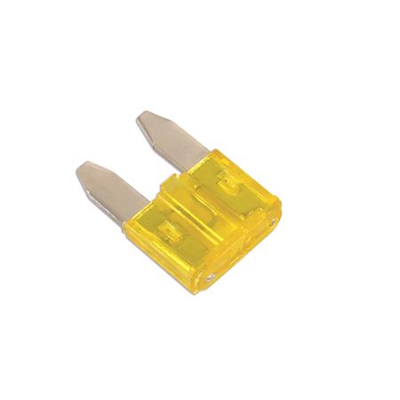 Connect 30430 Fuses   Auto Mini Blade   Yellow   20A   Pack Of 25