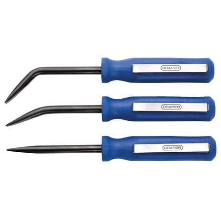 Draper 30598 Mini Pry Bar Set, 125mm, Blue (3 Piece)