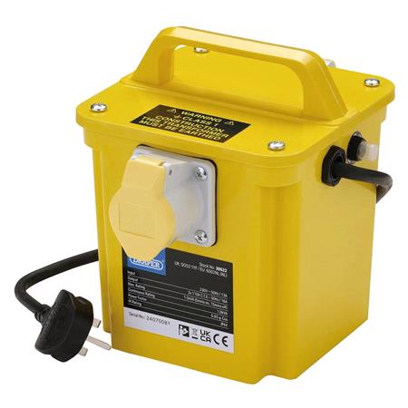 Draper 30622 110V Portable Transformer, 1.5kVA
