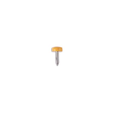 Connect 30634 Number Plate Security Caps & Screws   Yellow   Pack Of 100