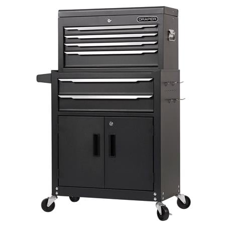 Draper 30680 Combined Roller Cabinet and Tool Chest, 6 Drawer, 24"