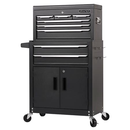 Draper 30681 Combined Roller Cabinet and Tool Chest, 8 Drawer, 24"