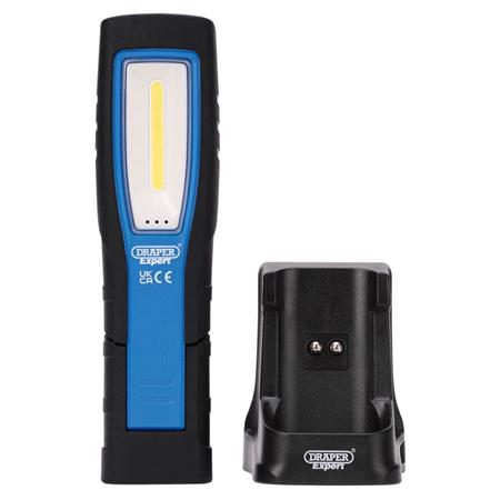 Draper Expert 31101 SMD LED USB Rechargeable Inspection Light with Charging Station, 5W, 600 Lumens