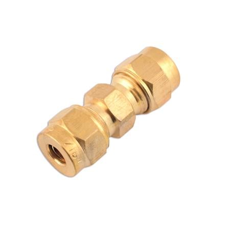 Connect 31178 Pipe Connector   Straight Brass   3 16in.   Pack Of 10