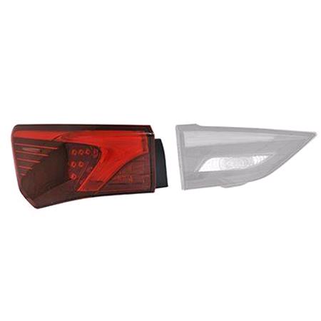 Left Rear Lamp (Outer, On Quarter Panel, LED, Saloon Models, Original Equipent) for Toyota AVENSIS Saloon 2015 2018