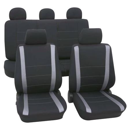 Grey & Black Car Seat Covers   for Peugeot 207 2006 Onwards