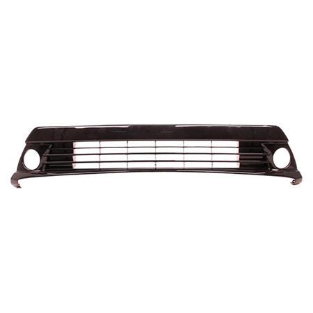 Toyota Prius 2012 2016 Front Bumper Grille, Lower, Centre, High Gloss Black, With Holes For Fog Lamps