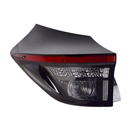Left Rear Lamp (Outer, On Quarter Panel, LED Bulb Type, Sol / Sport Models, Original Equipment) for Toyota YARIS CROSS 2020 Onwards