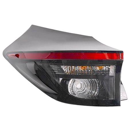 Left Rear Lamp (Outer, On Quarter Panel, Standard Bulb Type, Luna Models, Supplied With Bulbholder, Original Equipment) for Toyota YARIS CROSS 2020 Onwards