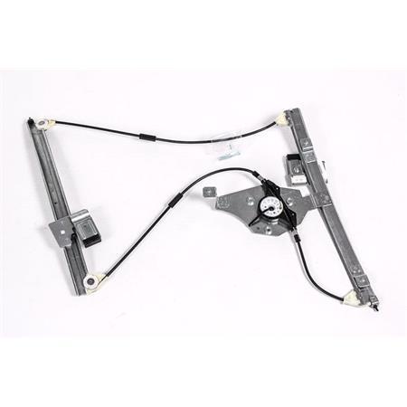 Front Left Electric Window Regulator Mechanism (without motor) for SKODA OCTAVIA (1U), 1996 2004, 4 Door Models, One Touch/AntiPinch Version, holds a motor with 6 or more pins