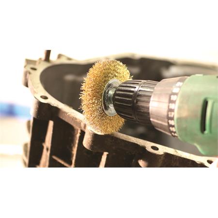 LASER 3146 Wire Brush   Flat Type With Quick Chuck End   75mm