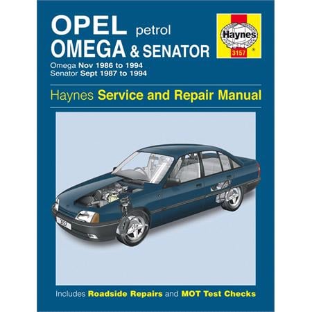 Haynes Manual Vauxhall Omega and Senator Petrol (Nov 86   94)
