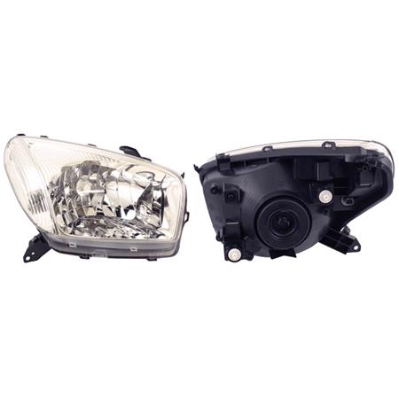 Right Headlamp Assebly (Supplied With Bulbs, Original Equipment) for Toyota RAV 4 Mk II 2001 2004