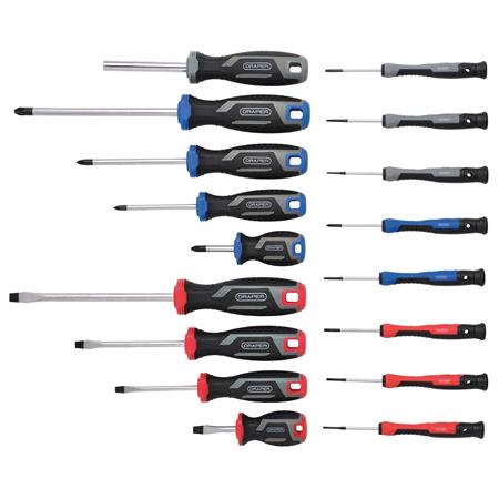 Draper 31672 Screwdriver Set with Wall Mountable Rack (37 Piece)