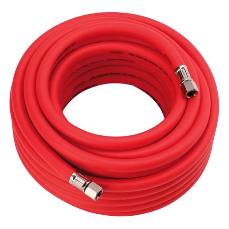 Draper 31731 High Visibility Hybrid Air Hose, 15m x 10mm, 1/4" BSP, Red