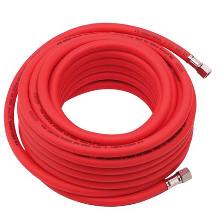 Draper 31735 High Visibility Hybrid Air Hose, 15m x 8mm, 1/4" BSP, Red